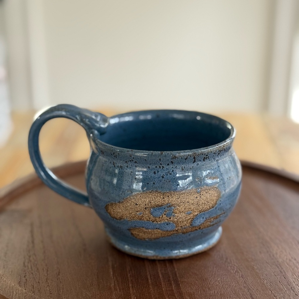 Handmade Studio Pottery Blue Mug